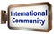 International Community on billboard background