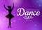 International Dance Day Illustration with Professional Dancing Performing Couple or Single in Flat Cartoon Hand Drawn Templates