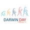 International Darwin Day design vector