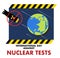 International Day against Nuclear Tests vector poster. Protect World. Stop war