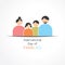 International Day of Families. Concept of a family of 4 people - father, mother, son and daughter
