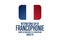International Day of Francophonie. Inscription in French: International Day of Francophonie. March 20. Holiday concept