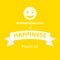 International Day of Happiness. World happy day vector illustration with smile face on yellow.