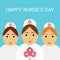 International day of nurses. Festive greeting card. Poster.