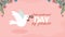 international day of peace lettering with dove flying