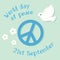 International Day of Peace symbol poster.