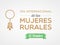 International Day of Rural Women. October. Spanish. Vector illustration, flat design