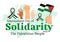 International Day of Solidarity with the Palestinian People Vector Illustration on 29 November with Waving Flag in in Flat Cartoon