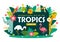 International Day of the Tropics Vector Illustration on 29 June with Animal, Grass and Flower Plants to Preserve Tropic in Nature