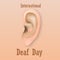 International deaf day concept background, realistic style