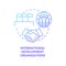 International development organizations concept icon