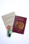 International driving permit and EU UK passport.