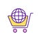 International e-commerce RGB color icon