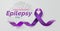International epilepsy day banner. Observed on 12 of February