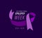 International epilepsy week with purple ribbon. Vector illustration