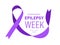 International epilepsy week with purple ribbon. Vector illustration