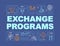 International exchange program word concepts banner