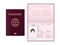 International female biometric passport booklet