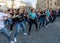 International Flashmob Day of Rueda de Casino. Several hundred persons dance Hispanic rhythms on the Main Square in Cracow.