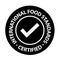 International food standards certified vector symbol