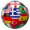 International Football Illustration with Greece Flag in the Middle