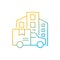 International freight delivery broker company gradient linear vector icon