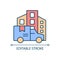 International freight delivery broker company RGB color icon