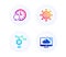 International globe, Update time and Chemical formula icons set. Cloud storage sign. Vector