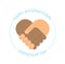 International handshake - friendship logo - Happy Friendship day vector fun design. international holiday. Usable for