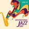 International Jazz Day vector background