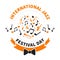 International jazz festival day notes and musical instruments