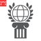 International law glyph icon