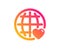 International Love icon. Heart symbol. Vector