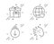 International love, Scroll down and Delivery boxes icons set. Artificial intelligence sign. Vector