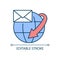 International mail shipping service RGB color icon