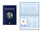 International male biometric passport booklet