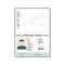 International male passport template with photo. Vector illustration