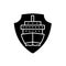 International marine shipping vessel protection black glyph icon