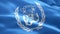 International Maritime Organization flag video. National 3d UN IMO logo Slow Motion video. International Maritime Organization Fla