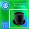 International Mens Day. Concept of social gender event. Top hat. Calendar. Holidays Around the World. Green blur background - name