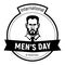 International mens day face icon, simple style