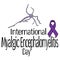 International Myalgic Encephalomyelitis Day, Schematic representation of neurons, a thematic ribbon and an inscription for a