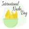 International Nacho Day, idea for poster, banner, flyer or menu decoration
