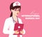 International Nurse Day. Doctor vector illustration