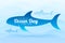international ocean day event background with lovely whale design