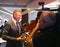 International Olympic Committee member and President of the National Olympic Committee of Ukraine Sergey Bubka during TV interview