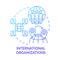 International organisations blue gradient concept icon