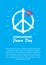 International Peace Day Poster Hippie Sign Icon