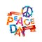 International Peace Day. September 21. Splash paint