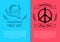 International Peace Day Symbols on Bright Posters